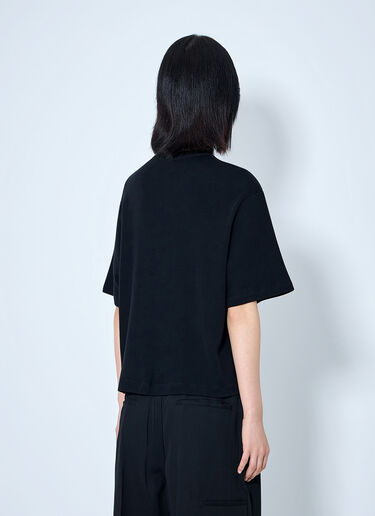 LN-CC® - Rick Owens: Cropped Brad T-Shirt - Black Rick Owens Cropped Brad T-Shirt Black ric0265030