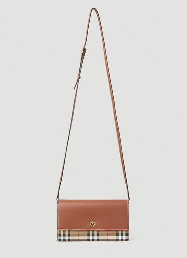 Burberry Hannah Vintage Check Shoulder Bag Beige bur0249105