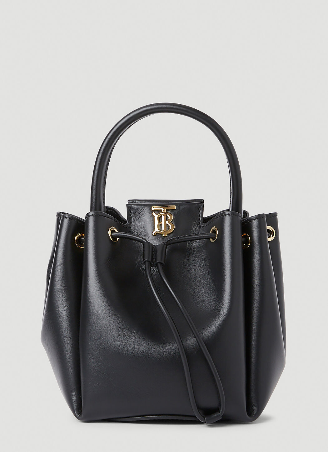 Burberry the small online leather bucket bag