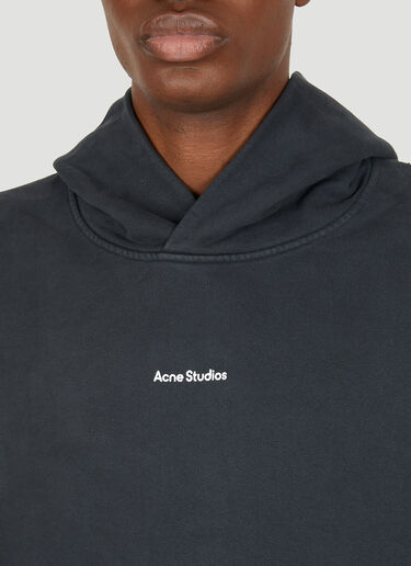 Acne Studios ロゴフーデッド スウェットシャツ ネイビー acn0150030