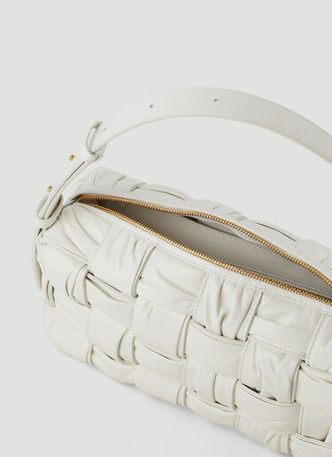 Bottega Veneta Brick Cassette Plissé Shoulder Bag White bov0250017