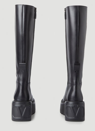 Valentino Garavani Uniqueform Flatform Boots Black val0246089