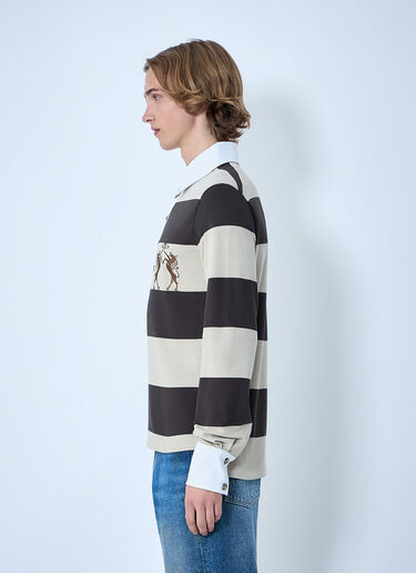 Vivienne Westwood Archive Rugby Cotton Polo Shirt Brown vvw0164014