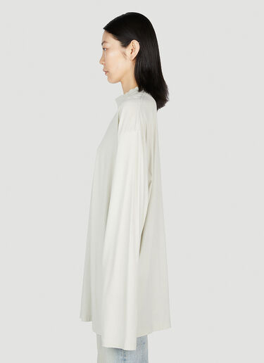 Balenciaga Oversized Long Sleeve Top White bal0252044