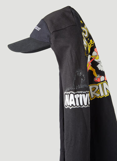 Marine Serre Veiled T-Shirt Hat   Black mrs0346001