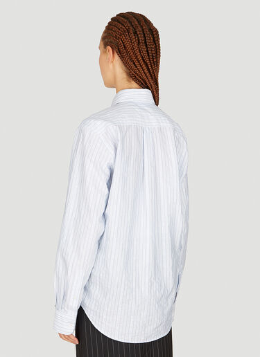 Martine Rose ロング スリーブ ストライプ　T シャツ ブルー mtr0253004