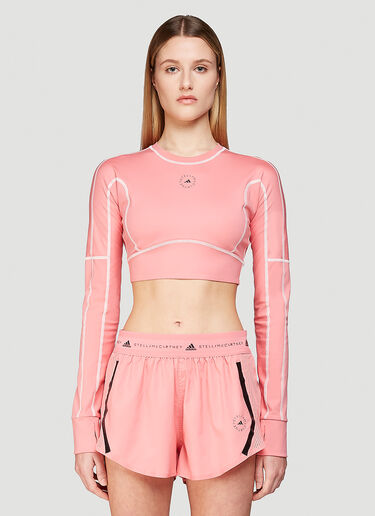 adidas by Stella McCartney 트루스트렝쓰 크롭 탑 핑크 asm0246028