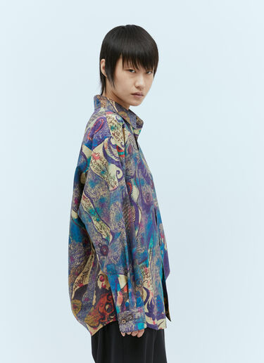 Angkasapura ロングスリープシャツ Lemaire Angkasapura ロングスリープシャツ ブルー lem0254004
