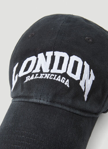 Balenciaga London Logo Baseball Cap Black bal0248032