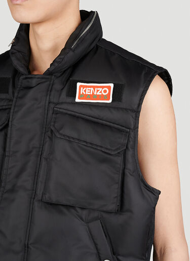 Quilted Cargo Vest Kenzo Quilted Cargo Vest Black knz0154021