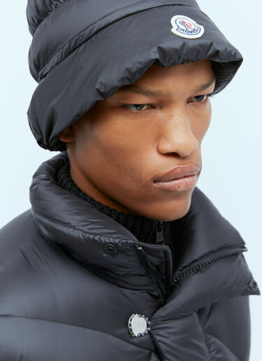 Moncler x Pharrell Williams 새틴 주름진 버킷 햇 블랙 mpw0354003