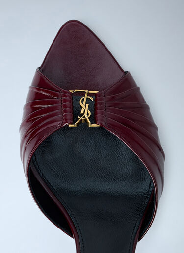 LN-CC® - Saint Laurent: Babylone Heeled Sandals - Bordeaux Saint Laurent Babylone Heeled Sandals Bordeaux sla0263035