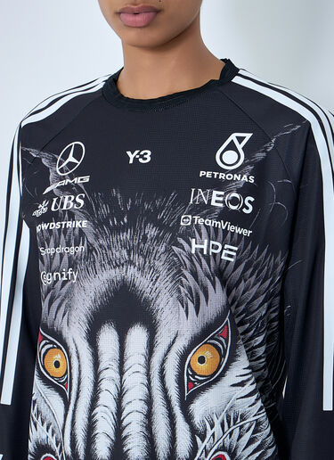 Y-3 MERCEDES Graphic Long Sleeve Jersey Black yyy0364067