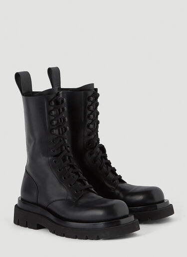 Bottega Veneta Lug Lace-Up Boots Black bov0250049