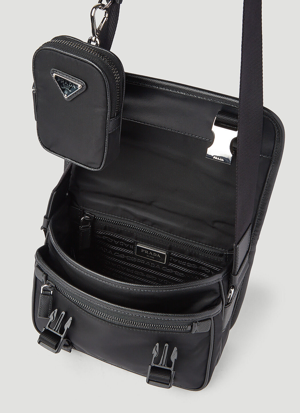 Prada crossbody bag nylon with pouch sales
