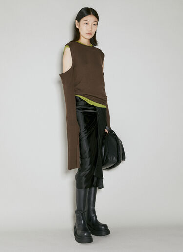 ラップサテンミディ丈スカート Rick Owens ラップサテンミディ丈スカート ブラック ric0253009