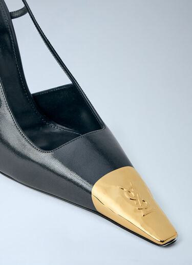 Saint Laurent Jeanne Slingback Pumps Black sla0257039