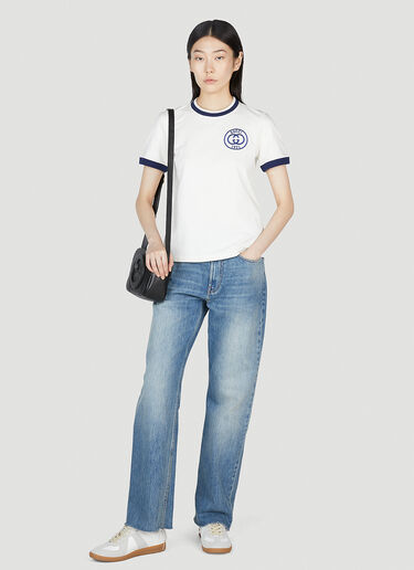 Gucci 互扣双 G 1921 T 恤 白色 guc0253087