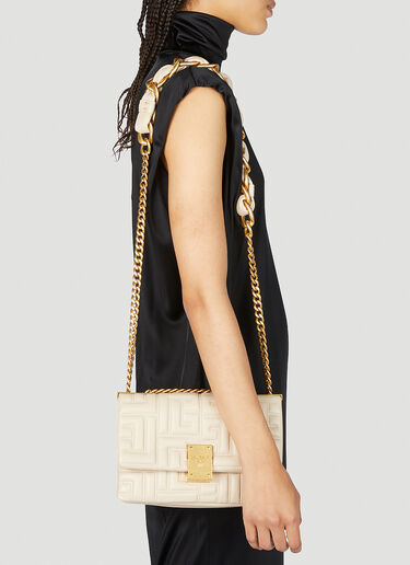 Balmain 1945 Small Shoulder Bag Cream bln0252038