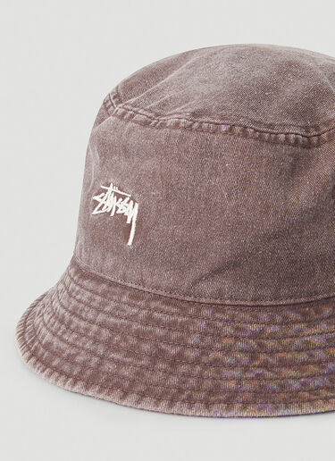 Stüssy 로우 프로 워시드 버킷 햇 브라운 sts0347030