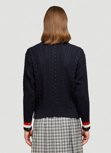 Thom Browne Cable Knit Sweater Blue thb0139012