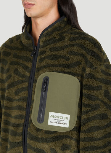 Moncler Salehe Bembury Teddy Zip-Up Sweatshirt Green msb0354008