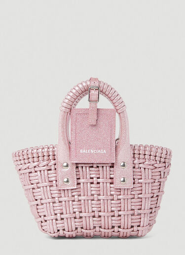 Balenciaga Bistro XS Basket Tote Bag Pink bal0252021