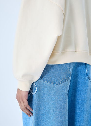 Marni Logo Print Sweatshirt Beige mni0259002