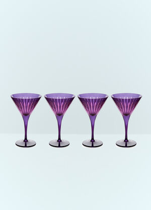 L'Objet Set Of Four Prism Martini Glasses Gold wps0644163