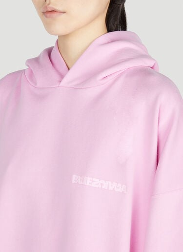 Balenciaga 로고 프린트 후드 스웨트셔츠 핑크 bal0251029