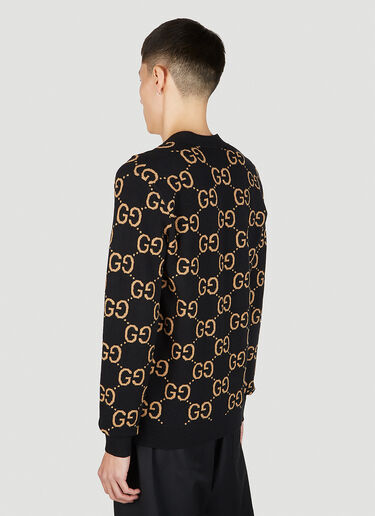 GG Jacquard Cardigan Gucci GG Jacquard Cardigan Black guc0152026