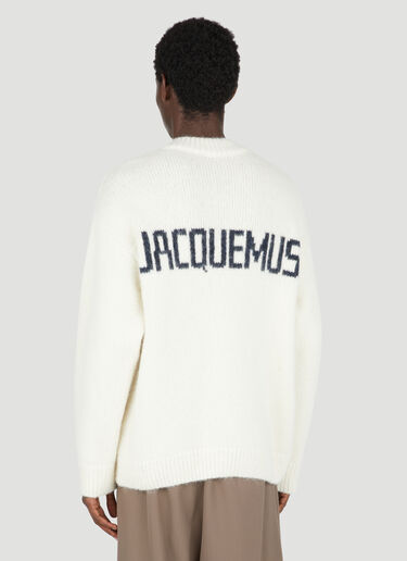 Jacquemus Le Maille Pavane Knit Sweater Beige jac0354001