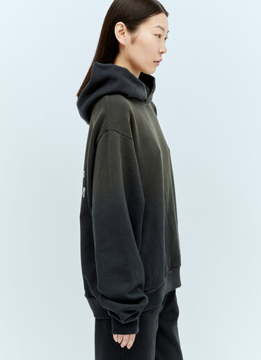 Acne Studios Logo Print Hooded Sweatshirt Black acn0255014