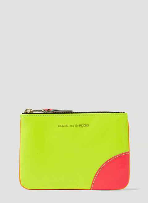 Comme des Garçons Wallet Super Fluorescent Pouch Green cdw0348012