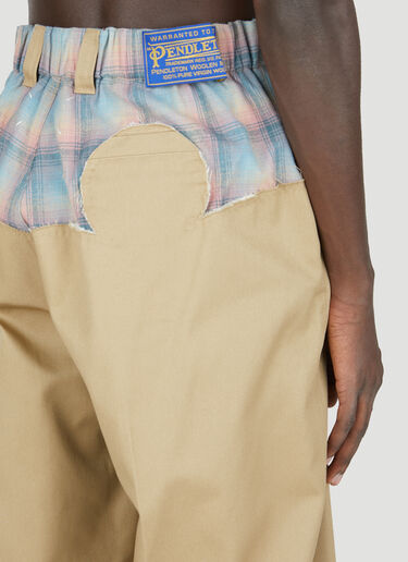 Check Panel Twill Pants Maison Margiela Check Panel Twill Pants Beige mla0153010