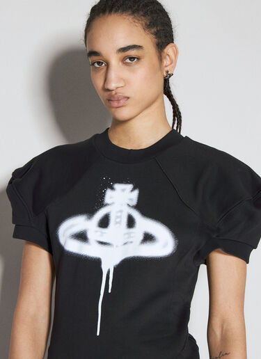 Vivienne Westwood 喷绘星环图案足球连衣裙  黑色 vvw0253017
