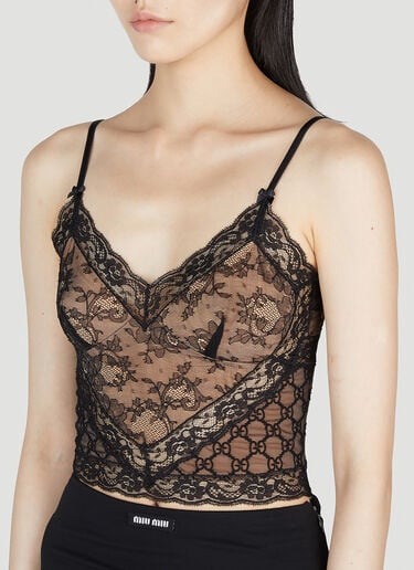 GG Lace Lingerie Top Gucci GG Lace Lingerie Top Black guc0253080