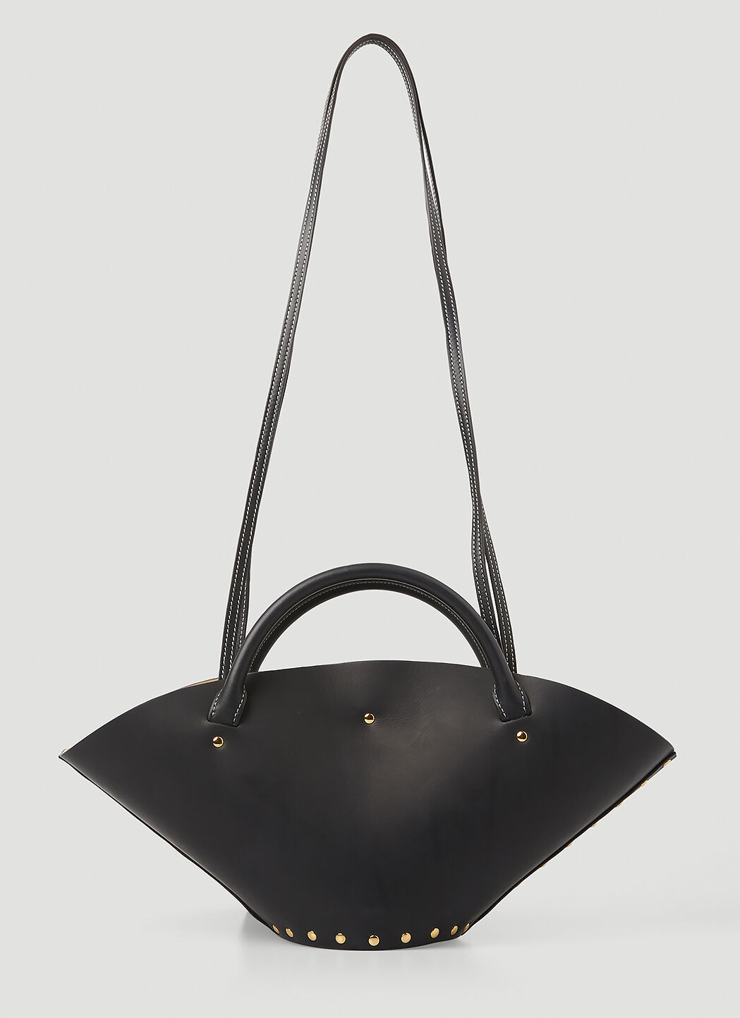 Jil Sander Women s Sombrero Rivet Tote Bag in Black LN CC