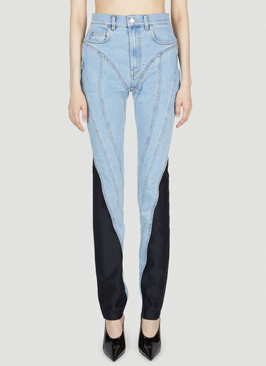 Mugler Panel Jeans Blue mug0252022