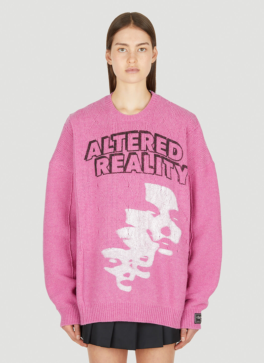 Raf Simons Women s Graphic Print Sweater in Pink LN CC