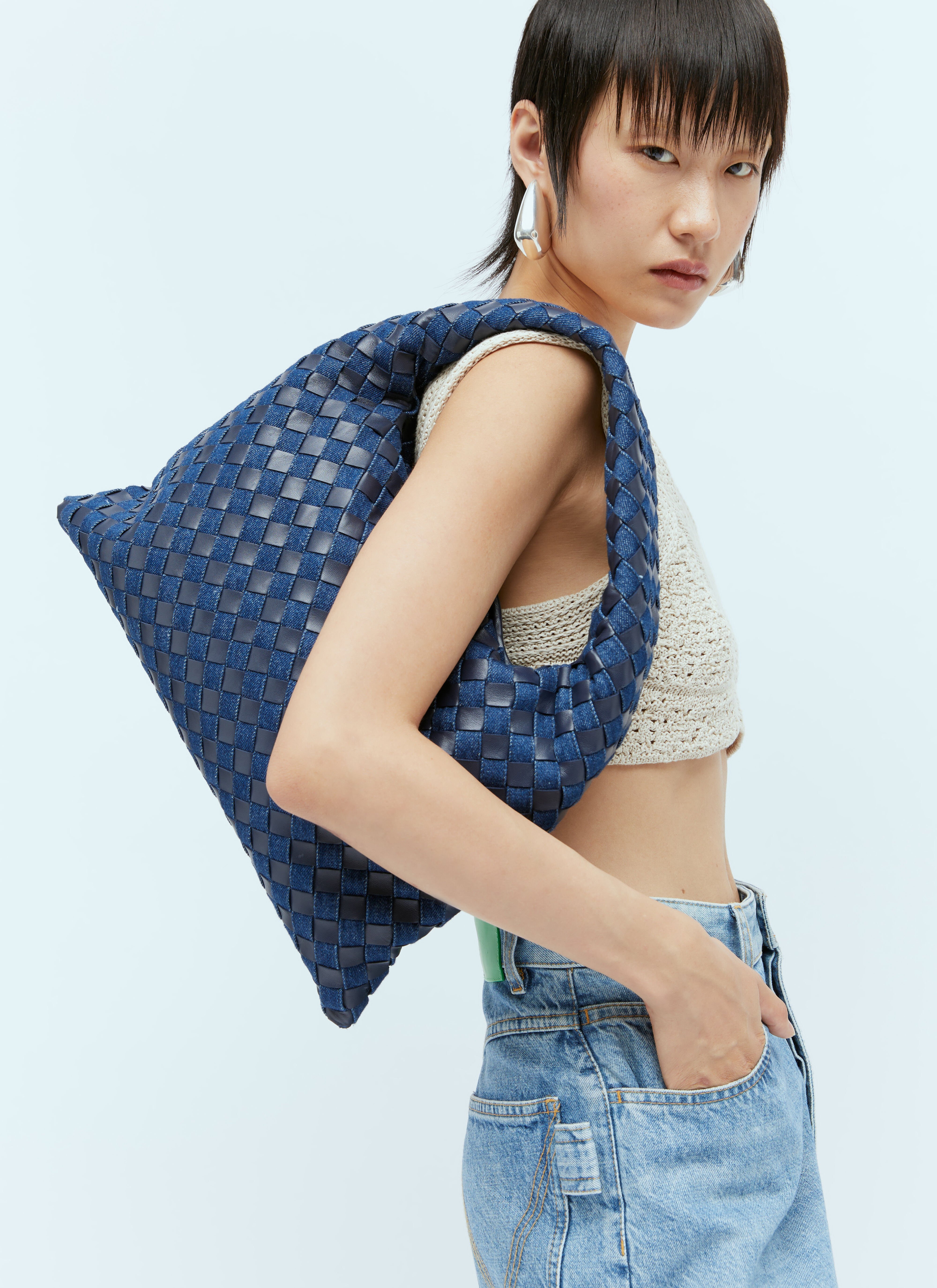 Shoulder bag blue hot sale