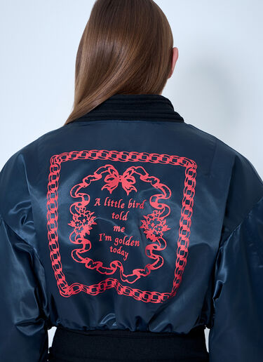 Chopova Lowena Little Birdy Bomber Jacket Blue cho0360011