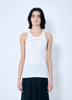 Maison Margiela Logo Patch Tank Top White mla0259006