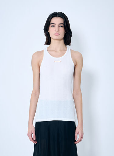 Maison Margiela 徽标贴饰背心上衣  白色 mla0259006