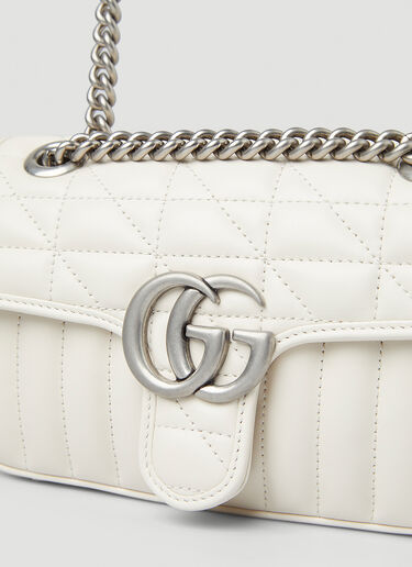 Gucci GG Marmont 马特拉斯小号单肩包 白色 guc0247192