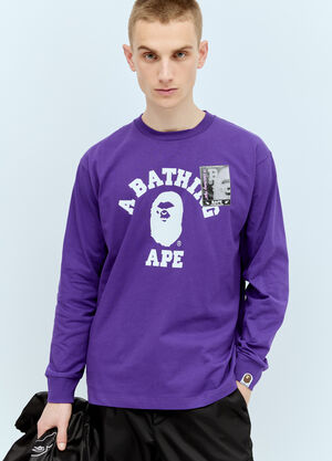 A BATHING APE® Mad Face College Sweatshirt Black aba0156009