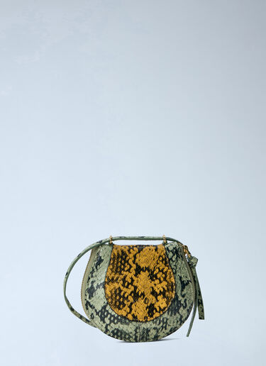 Dries Van Noten 蟒蛇纹压花皮革斜挎包 黄色 dvn0265022