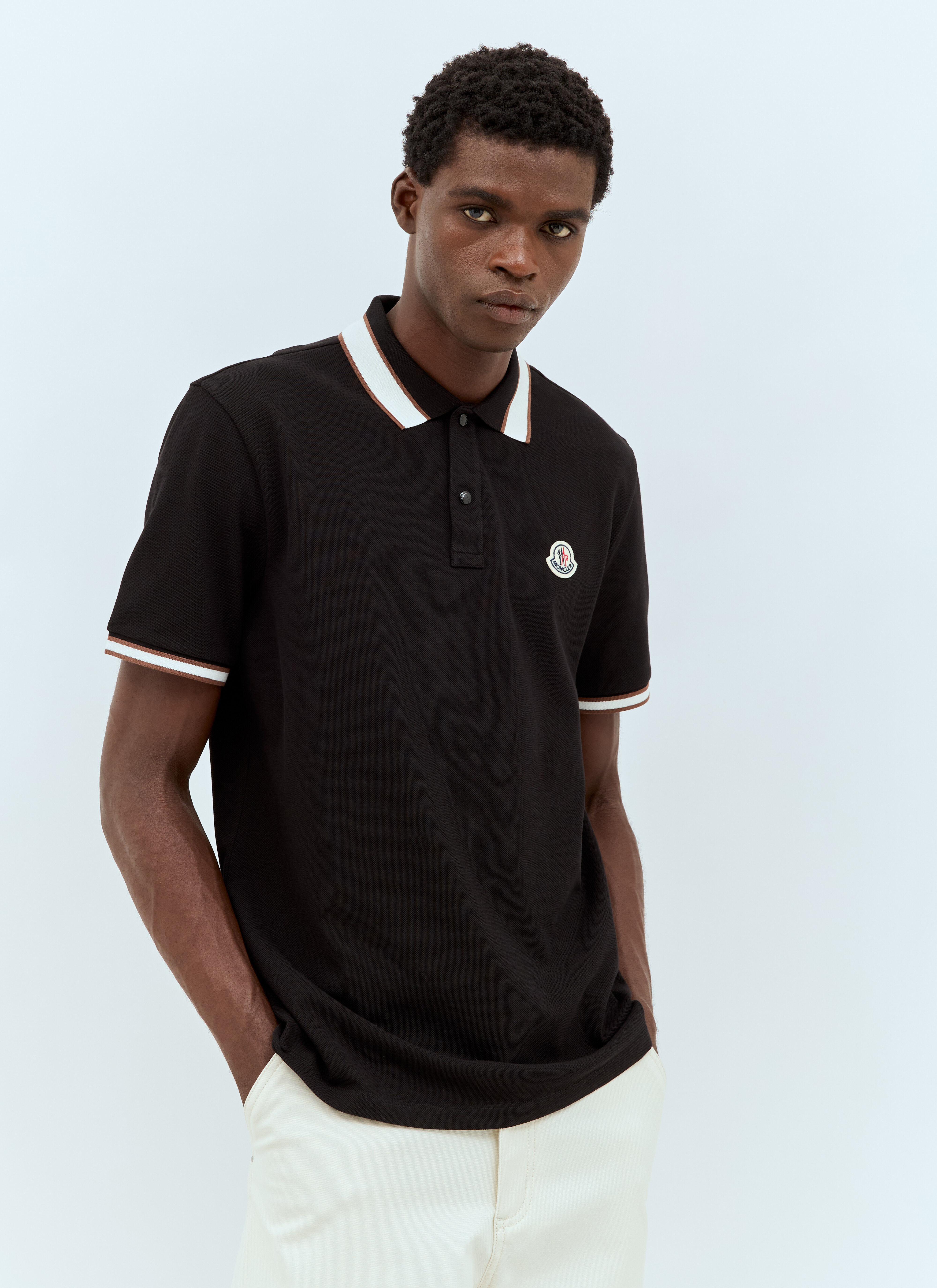 Moncler logo polo shirt hotsell