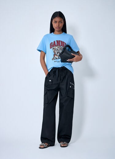 GANNI Logo Motif Track Pants Black gan0263033