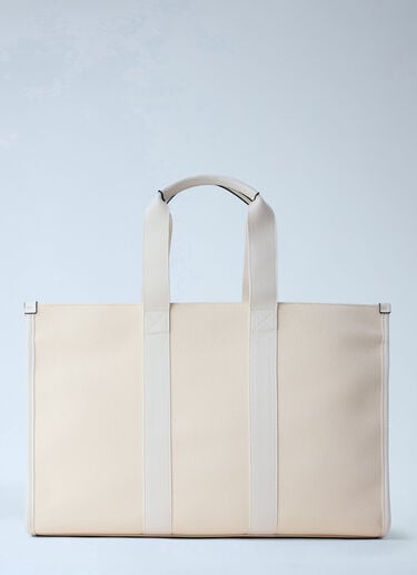 Canvas Logo Tote Bag Moncler Canvas Logo Tote Bag White mon0164043